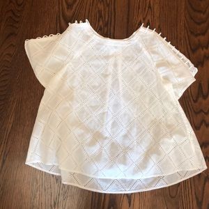 Madewell eyelet white blouse